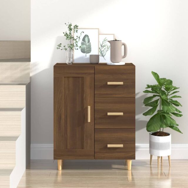Berkfield Home Sideboard Brown Oak 69.5x34x90 cm Engineered Wood - image 1