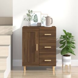Berkfield Home Sideboard Brown Oak 69.5x34x90 cm Engineered Wood - thumbnail 1