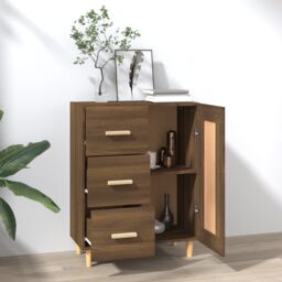 Berkfield Home Sideboard Brown Oak 69.5x34x90 cm Engineered Wood - thumbnail 3
