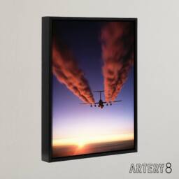 "Artery8 US Military USAF C 141 Starlifter Aircraft Framed Canvas Wall Art Print - Size: W12"" x H16""" - thumbnail 2