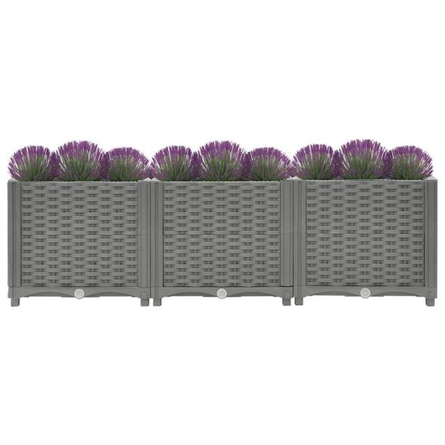 Berkfield Home Raised Bed 120x40x38 cm Polypropylene in Grey - Size: 120 x 40 x 38 cm - image 1