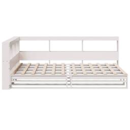 Berkfield Home Bookcase Bed without Mattress White 120x190cm Solid Wood Pine - Size: 120x190 cm - thumbnail 6