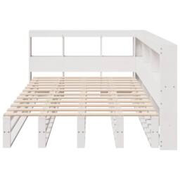 Berkfield Home Bookcase Bed without Mattress White 120x190cm Solid Wood Pine - Size: 120x190 cm - thumbnail 5
