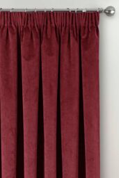 Enhanced Living 100% Blackout Luxury Supersoft Velvet Thermal Tape Top Curtains for Living Room & Bedrooms in Red - Size: 117 cm width x 183 cm drop - thumbnail 2