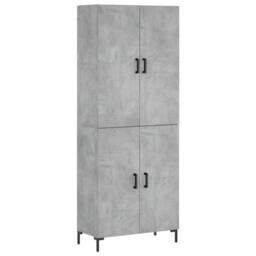 Berkfield Home Highboard Concrete Grey 69.5x34x180 cm Engineered Wood - thumbnail 1
