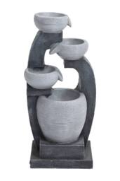 Living and Home Outdoor Water Feature Solar-Powered Garden Fountain Decor in Natural - thumbnail 4