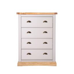 Cabinet Bits Bomporto 4 Drawer Chest of Drawers Brass Cup Handle in Light Grey - thumbnail 2