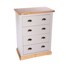 Cabinet Bits Bomporto 4 Drawer Chest of Drawers Brass Cup Handle in Light Grey - thumbnail 3