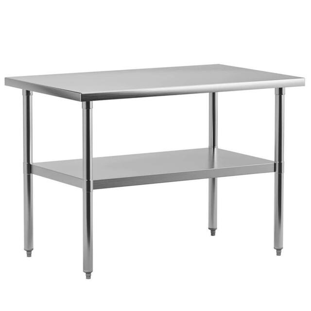 VOGREX Stainless Steel Commercial Catering Table Work Bench in Silver - image 1