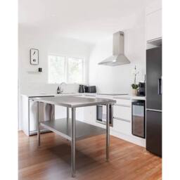 VOGREX Stainless Steel Commercial Catering Table Work Bench in Silver - thumbnail 5