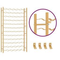 Berkfield Home Wine Rack for 72 Bottles Gold Metal - thumbnail 6