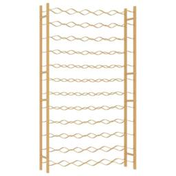 Berkfield Home Wine Rack for 72 Bottles Gold Metal - thumbnail 2