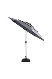 Living and Home Outdoor 3-Tier Umbrella with Crank and Tilt in Light Grey - thumbnail 4