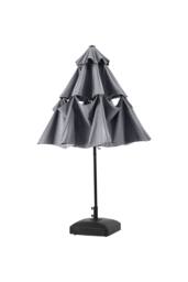 Living and Home Outdoor 3-Tier Umbrella with Crank and Tilt in Light Grey - thumbnail 5