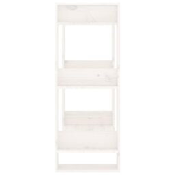 Berkfield Home Book Cabinet/Room Divider White 60x35x91 cm Solid Wood Pine - Size: 60 x 35 x 91 cm - thumbnail 4