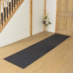runrug Dark Grey Plain Long Hallway Carpet Runner - Size: 60 cm x 420 cm - thumbnail 3