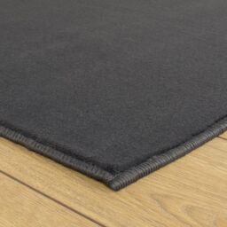 runrug Dark Grey Plain Long Hallway Carpet Runner - Size: 60 cm x 420 cm - thumbnail 2
