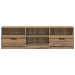 Berkfield Home TV Cabinet Artisan Oak 150x33.5x45 cm Engineered Wood in Brown - thumbnail 5