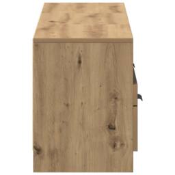 Berkfield Home TV Cabinet Artisan Oak 150x33.5x45 cm Engineered Wood in Brown - thumbnail 6