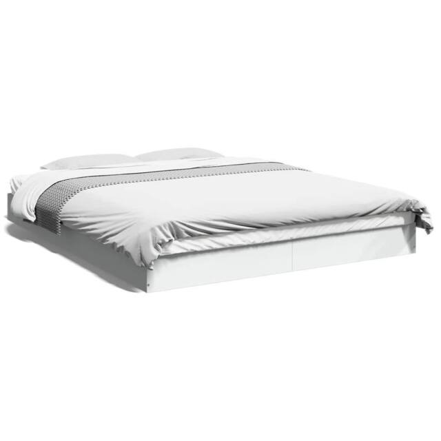 Berkfield Home Bed Frame without Mattress White 160x200 cm Engineered Wood - image 1