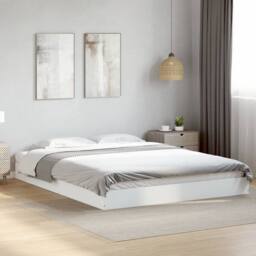 Berkfield Home Bed Frame without Mattress White 160x200 cm Engineered Wood - thumbnail 2