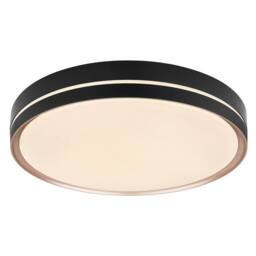 Netlighting Manni Semi Ceiling Light Black 48.5cm LED Dimmable 2700-6500K Remote