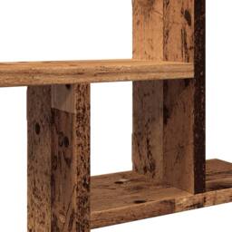 Berkfield Home Durable Wall Shelves 2 pcs Old Wood 38x12x38 cm Engineered Wood in Brown - Size: 38 x 12 x 38 cm - thumbnail 8
