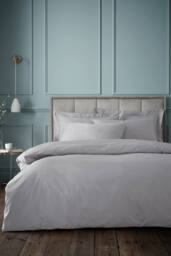 Bianca Egyptian Cotton 180 Thread Count Cotton Duvet Cover Set in Silver - Size: King - thumbnail 1