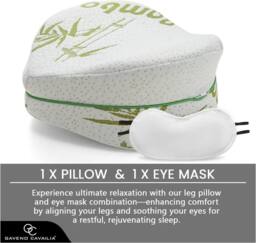GAVENO CAVAILIA Bamboo Sweetheart Leg Support Pillow in White - thumbnail 5