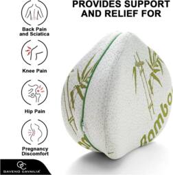 GAVENO CAVAILIA Bamboo Sweetheart Leg Support Pillow in White