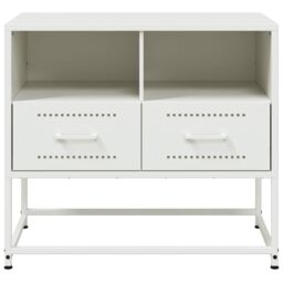 Berkfield Home TV Cabinet White 68x39x60.5 cm Steel - thumbnail 6