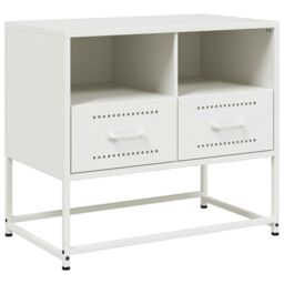 Berkfield Home TV Cabinet White 68x39x60.5 cm Steel - thumbnail 2