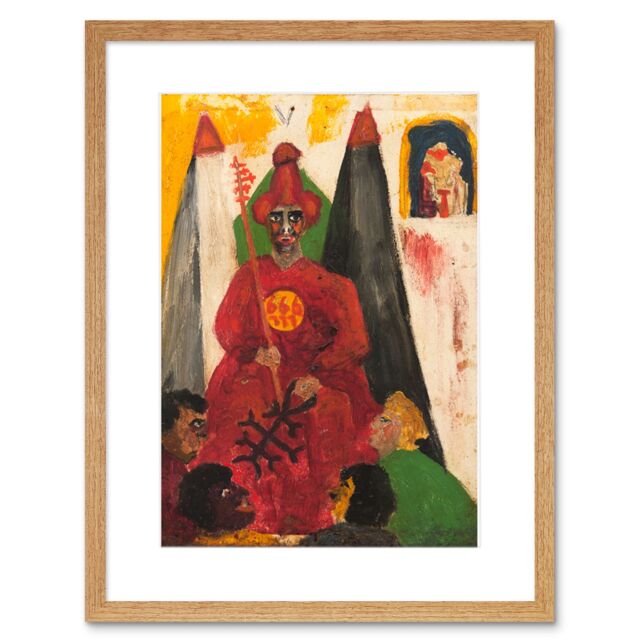 "Artery8 Wall Art Print Crowley The Hierophant Framed in Beige - Size: W7"" x H9""" - image 1