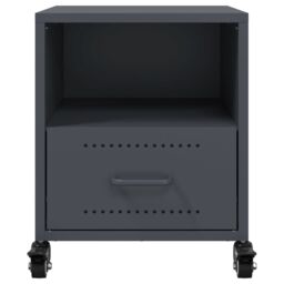 Berkfield Home Bedside Cabinets 2 pcs Anthracite 36x39x43.5 cm Steel in Black - thumbnail 5