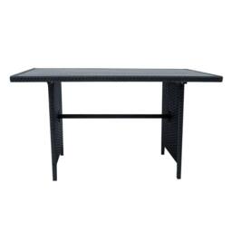 Monstershop Rattan Corner Set With Composite Table - Black - thumbnail 3