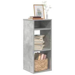 Berkfield Home Decorative Book Cabinet Concrete Grey 34x31x80 cm Engineered Wood - Size: 34 x 31 x 80 cm - thumbnail 2