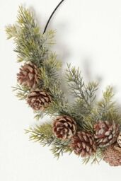 Homescapes Pinecone & Green Fir Wire Christmas Wreath - thumbnail 2