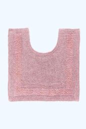 Homescapes Luxury Pedestal Mat Reversible 1600GSM 100% Cotton, 50 x 55cm Bath Mat in Baby Pink - Size: 50 x 55 cm - thumbnail 1