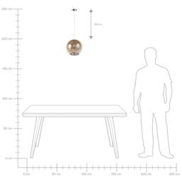 Wyld and Coco Pendant Lamp Gold Glass Globe 1-Light - thumbnail 8