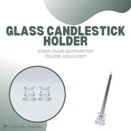 Marco Paul Pack of 2 Glass 7cm Taper Candle Stick Holder Table Centre Piece in Clear - thumbnail 5