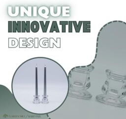 Marco Paul Pack of 2 Glass 7cm Taper Candle Stick Holder Table Centre Piece in Clear - thumbnail 6