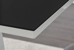 FurnitureboxUK Giovani 120cm 4-Seater Modern Rectangular High Gloss & Glass Dining Table in Black - thumbnail 3