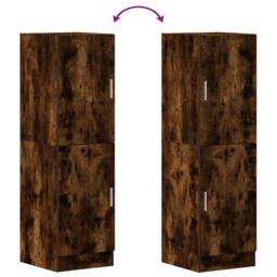Berkfield Home Kitchen Cabinet Smoked Oak 38x41.5x131.5 cm Engineered Wood in Brown - thumbnail 8