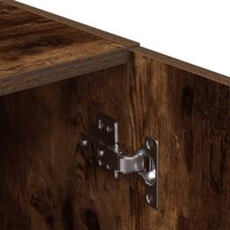 Berkfield Home Kitchen Cabinet Smoked Oak 38x41.5x131.5 cm Engineered Wood in Brown - thumbnail 9