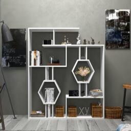 Tamara Geometric Bookcase Bookshelf Shelving Unit