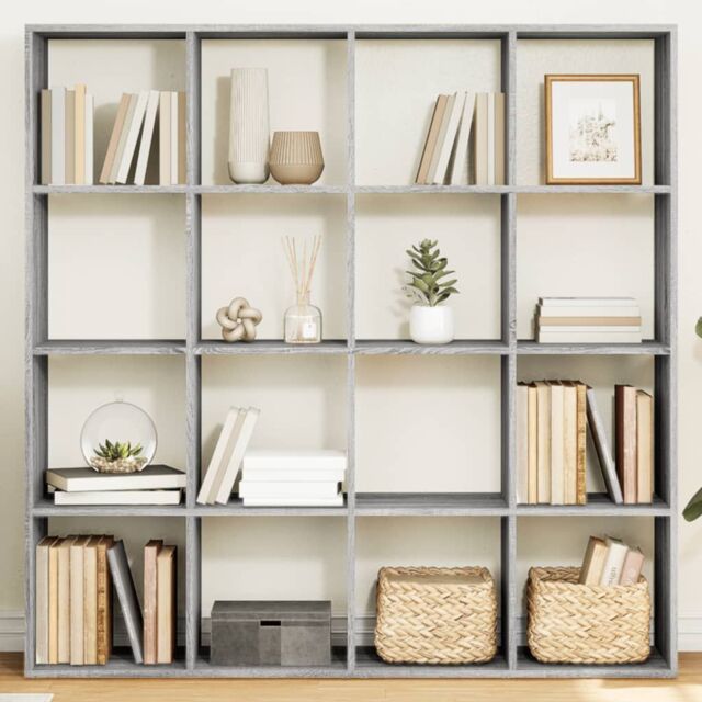 Berkfield Home Book Cabinet Grey Sonoma 137.5x29x137.5 cm Engineered Wood - image 1