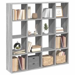 Berkfield Home Book Cabinet Grey Sonoma 137.5x29x137.5 cm Engineered Wood - thumbnail 4