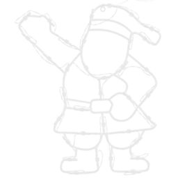 Berkfield Home Christmas Lights Santa Silhouette 2 pcs 35 LEDs Warm White - thumbnail 3