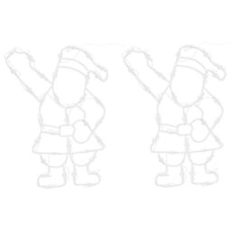 Berkfield Home Christmas Lights Santa Silhouette 2 pcs 35 LEDs Warm White - thumbnail 1