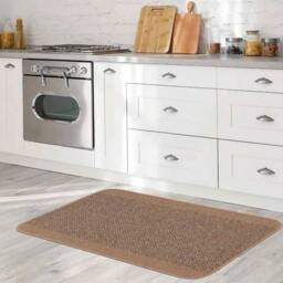 The Rug Shop UK Beige Machine Washable AntiSlip Floor Mat - Size: 57 cm x 90 cm - thumbnail 2